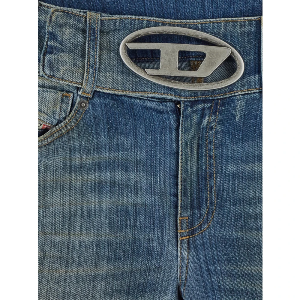 Diesel Katoenen Denim Broek Blue Dames