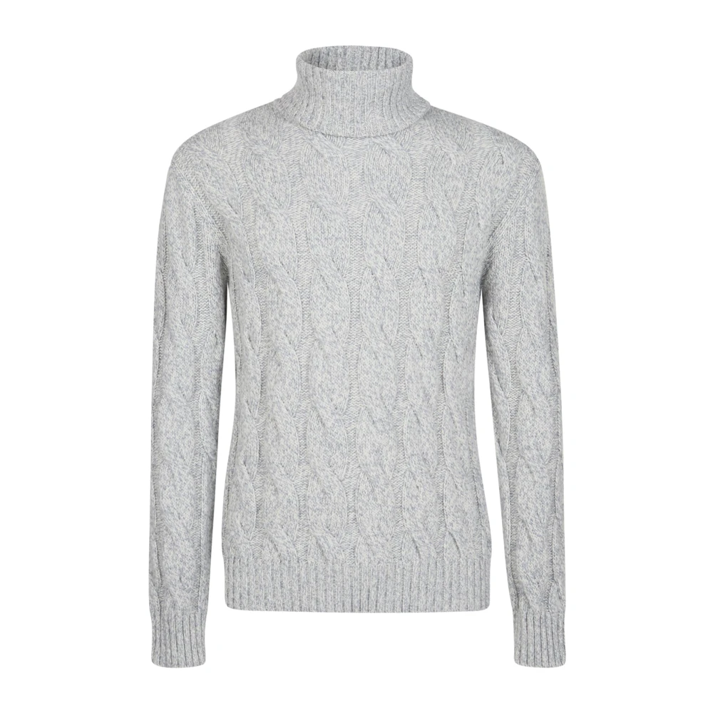 Eleventy Men's Blue Maglia Dolcevita Treccia - Turtlenecks - 2XL - Knitwear
