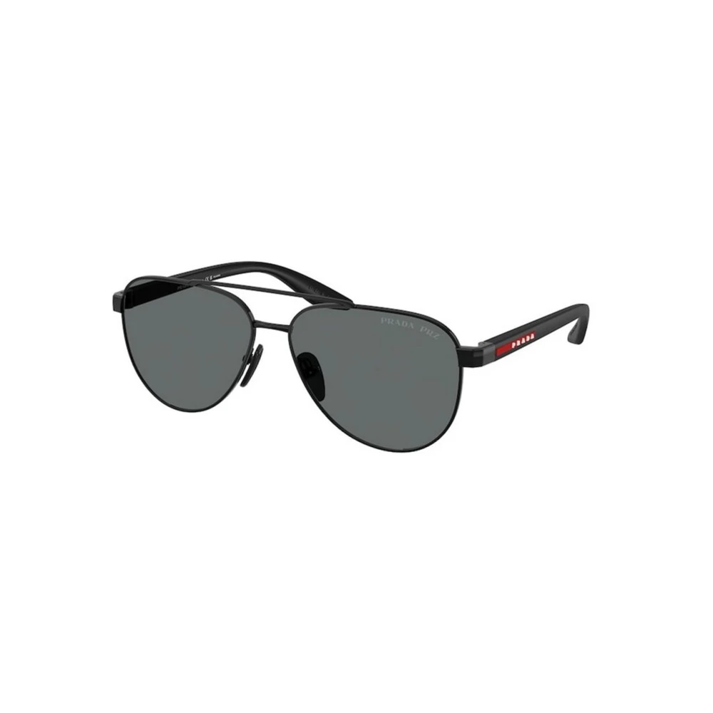 Prada Linea Rossa Man Sunglass PS A52S - Frame color: Black, Lens color: Polarized Dark Grey - Image 4