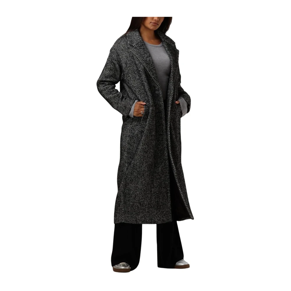 My Essential Wardrobe Elegante Zwarte Jas voor Vrouwen Black Dames