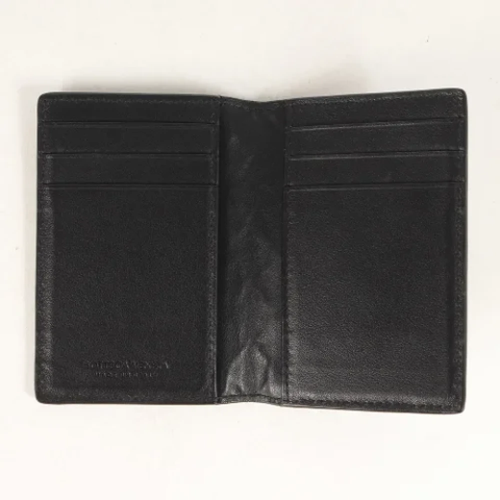 Bottega Veneta Vintage Pre-owned Leather wallets Black Dames
