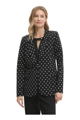 Polka Dot Boxy Blazer