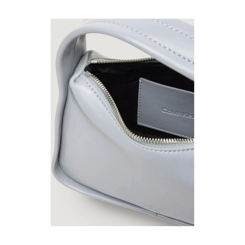 Calvin Klein Mini Blok Handtas met Knoopdetail Gray Dames
