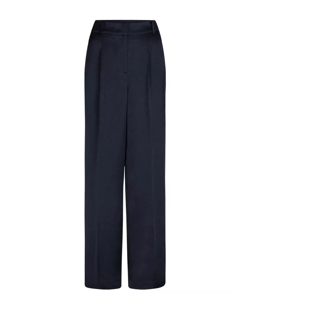 Dante 6 Satijnen Wijde Pijp Broek Blue Dames