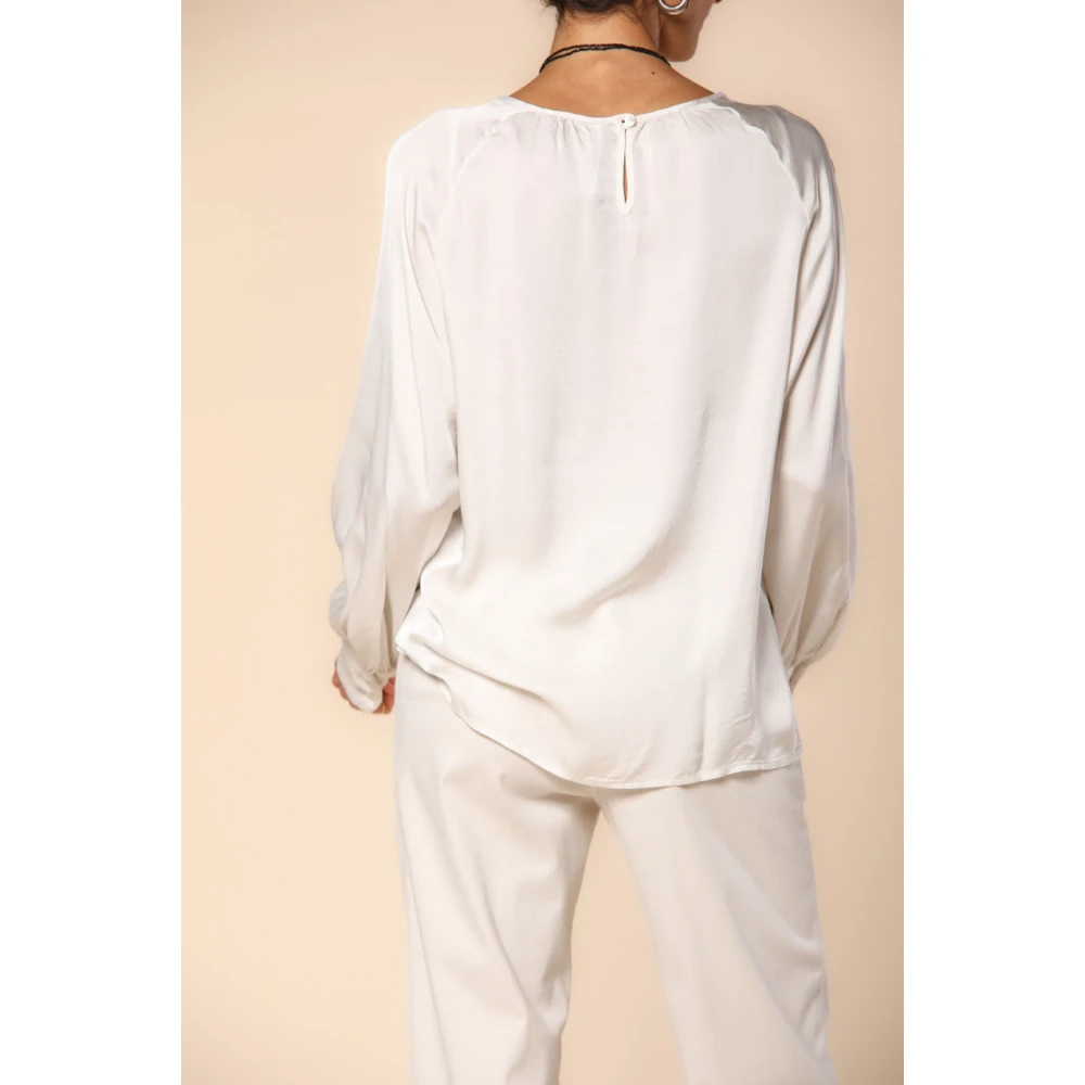Mason's Elegante Viscose Winter Shirt Carla White Dames