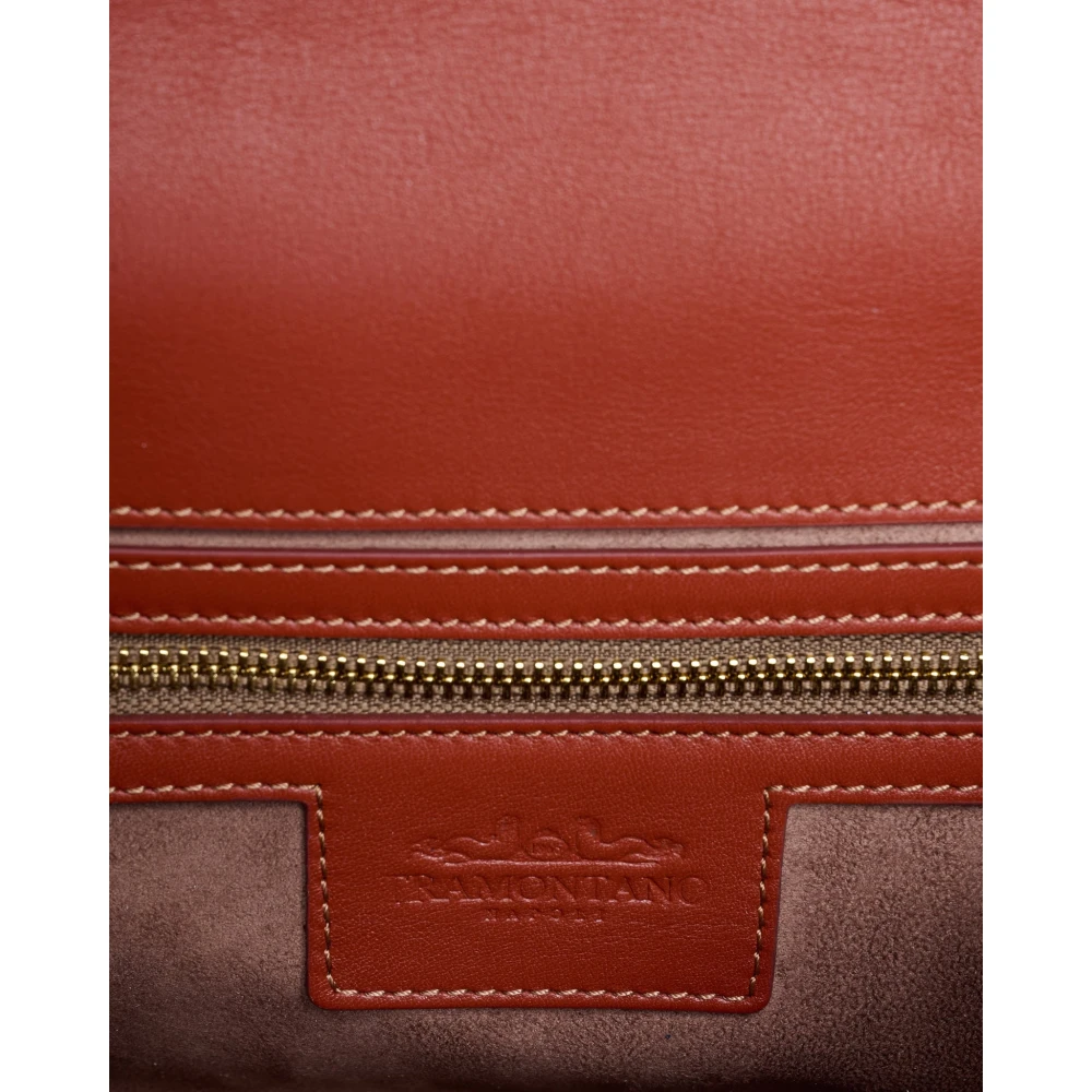 Tramontano Handgeweven leren crossbodytas Orange Dames