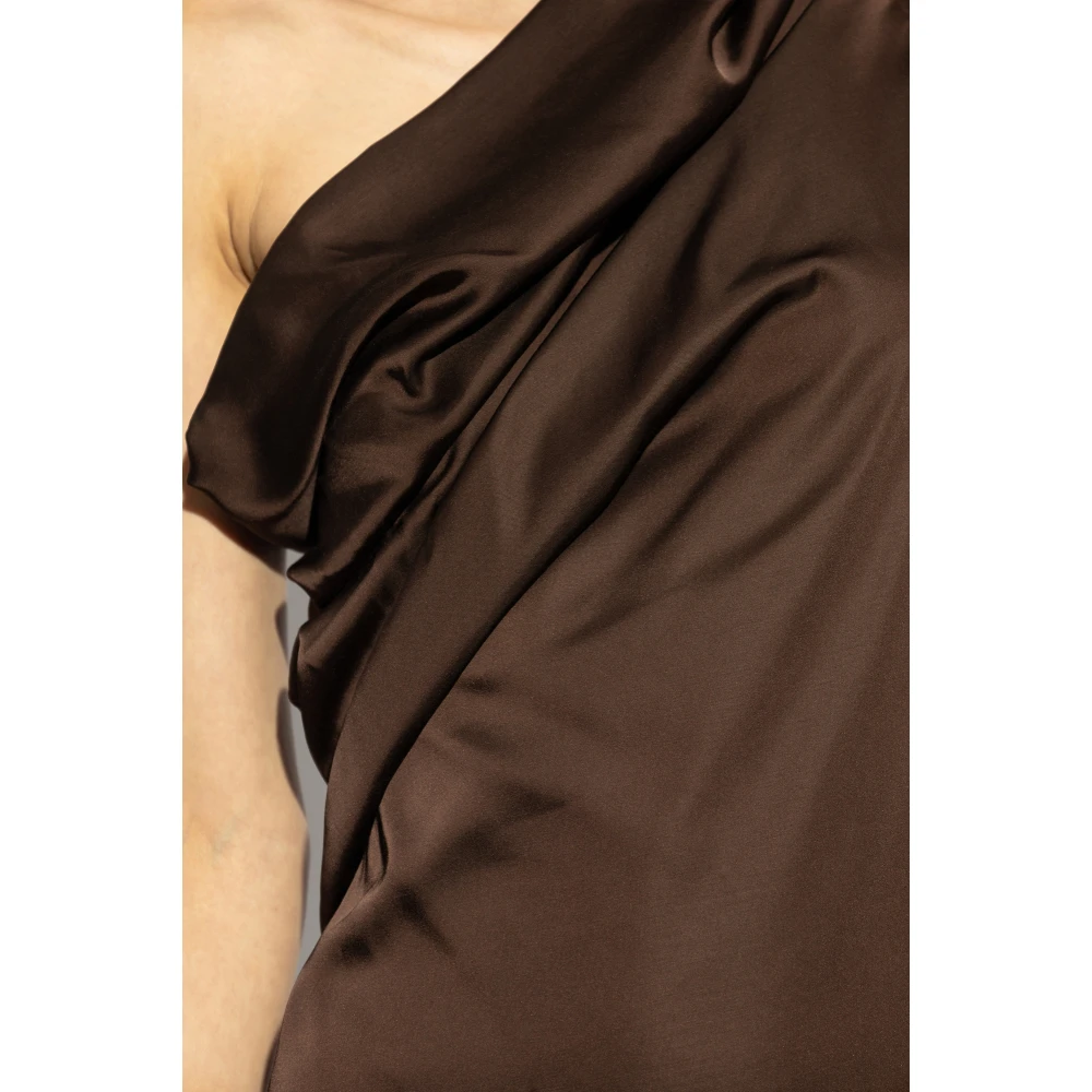 Rick Owens Athena Jurk Brown Dames