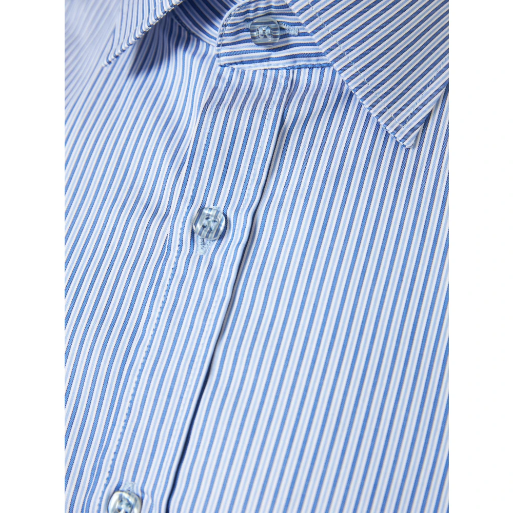 PAUL & SHARK Gestreept Katoenen Twill Overhemd Blue Heren