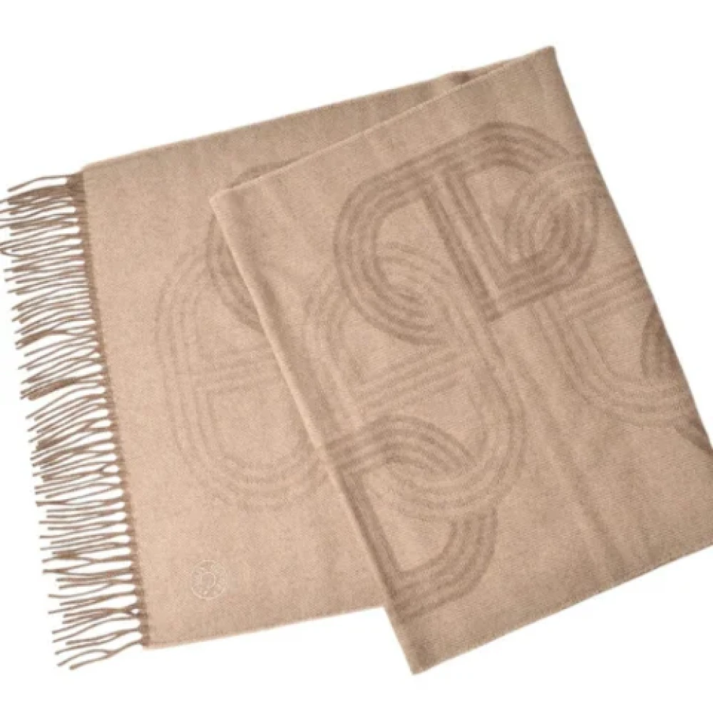 Hermès Vintage Pre-owned Cashmere scarves Brown Dames