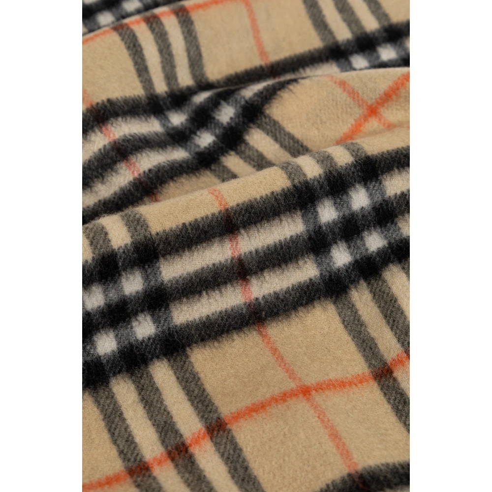 Burberry Kasjmier sjaal met ruitpatroon Beige Unisex