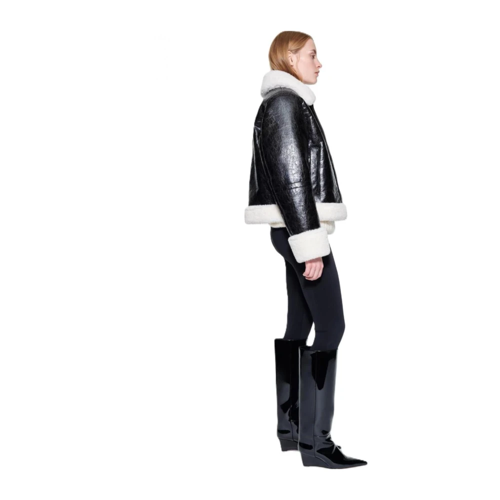 Stand Studio Polyester Puffer en Parka Jassen Black Dames