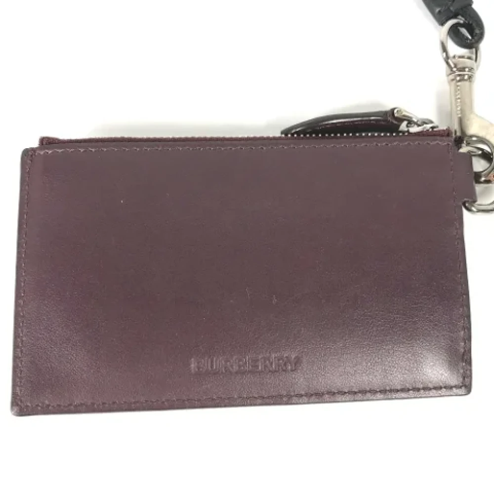 Burberry Vintage Pre-owned Leather wallets Purple Dames