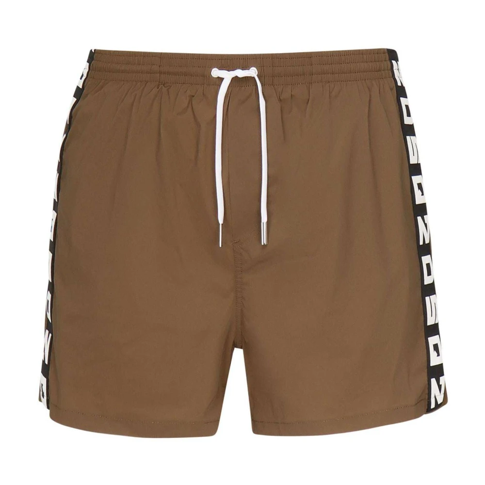 Dsquared2 Men's Brown Beachwear, Xs, Boxer Midi
