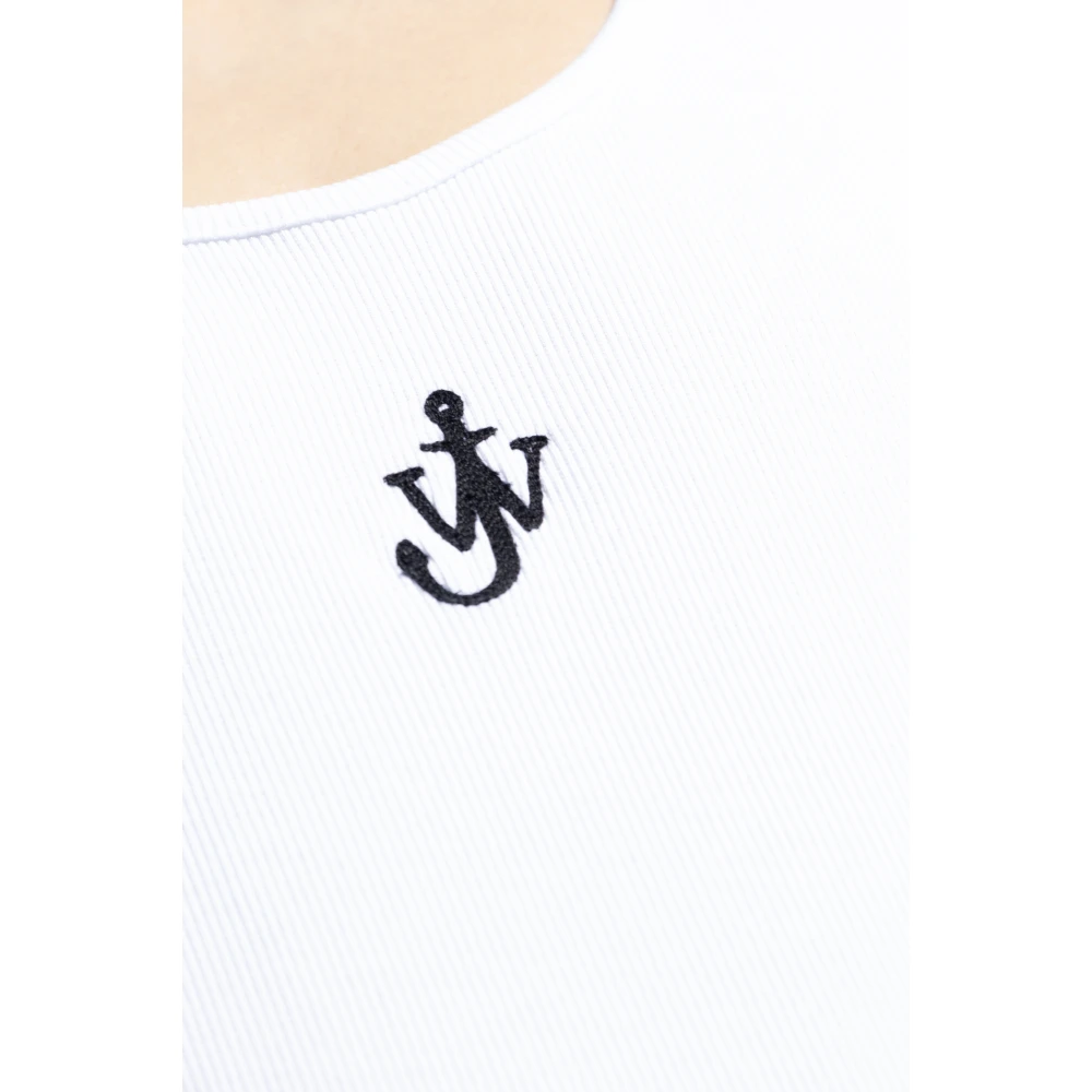 JW Anderson Geribbelde top White Heren