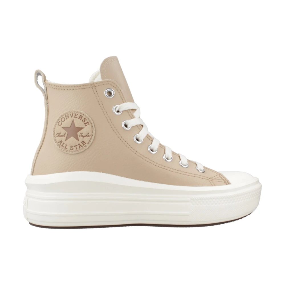 Converse Höga Top Sneakers Move Warm Beige, Dam