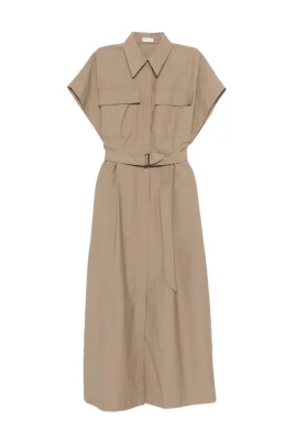 Pocket Belted Midi Dress