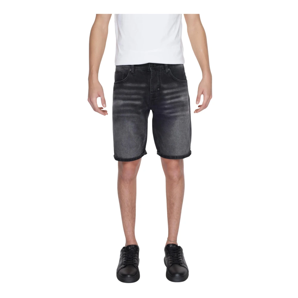 Antony Morato Zwarte katoenen shorts met zakken Black Heren