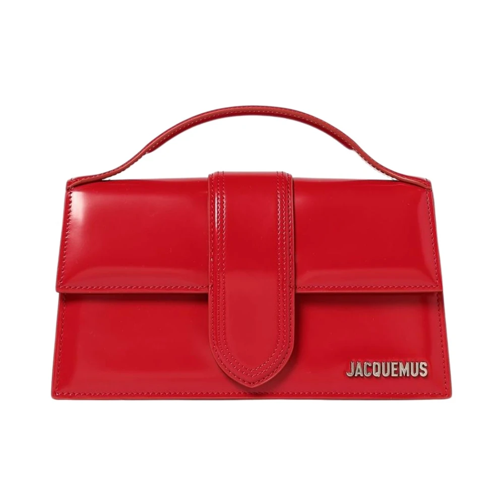 Jacquemus Red Patent Leather Top Handle Bag - Female - Handbags - One Size - Bags