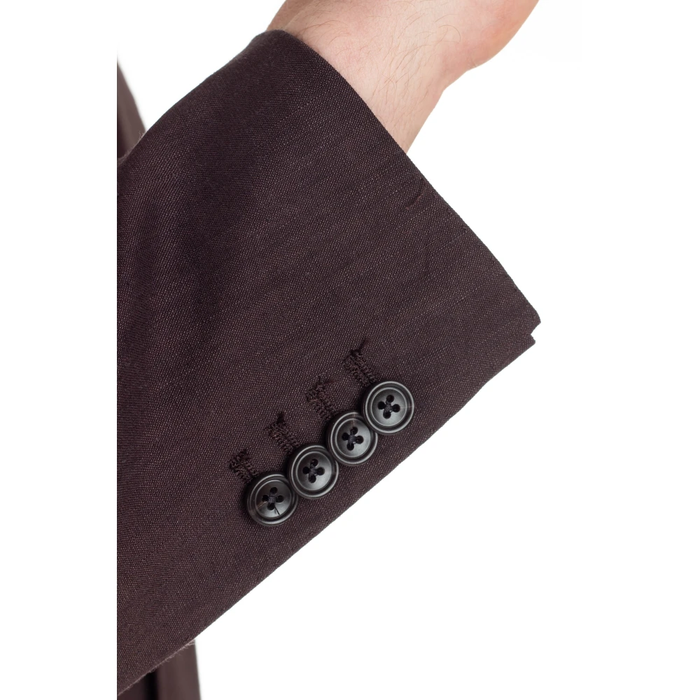 Tagliatore Bruine Jurk met Revers Kraag Brown Heren