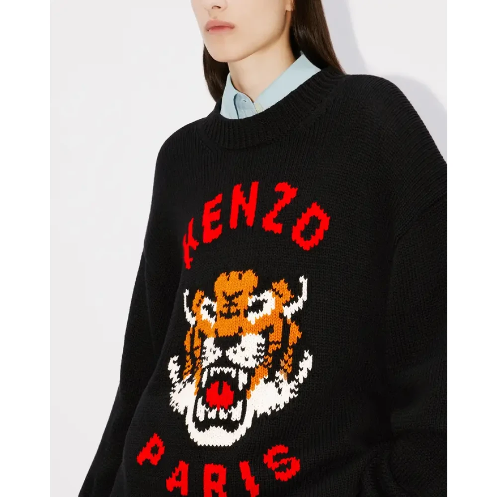Kenzo Round-neck Knitwear Black Heren
