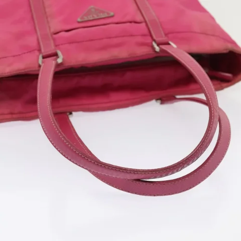 Prada Vintage Pre-owned Nylon handbags Pink Dames