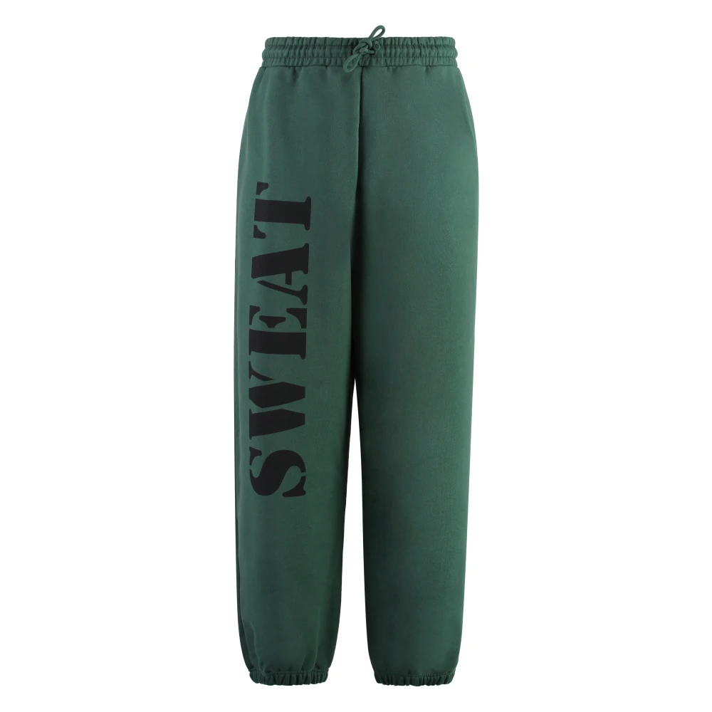 Vetements Katoenen trainingsbroek met logodetail Green Heren