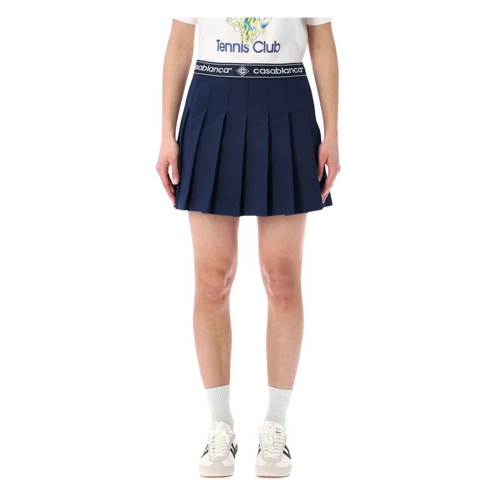 Casablanca Women's Blue Short Skirts, Xs, Pleated Skirt