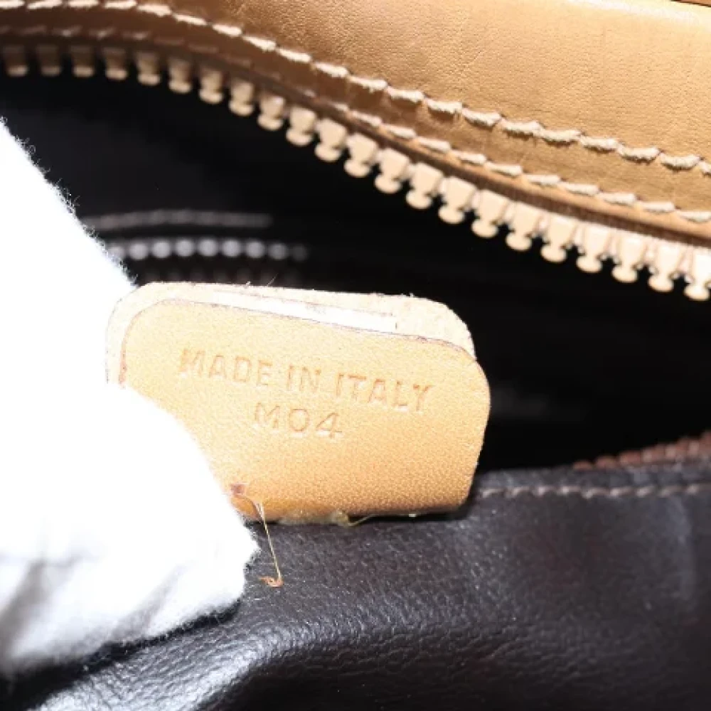 Celine Vintage Pre-owned Canvas shoulder-bags Beige Dames