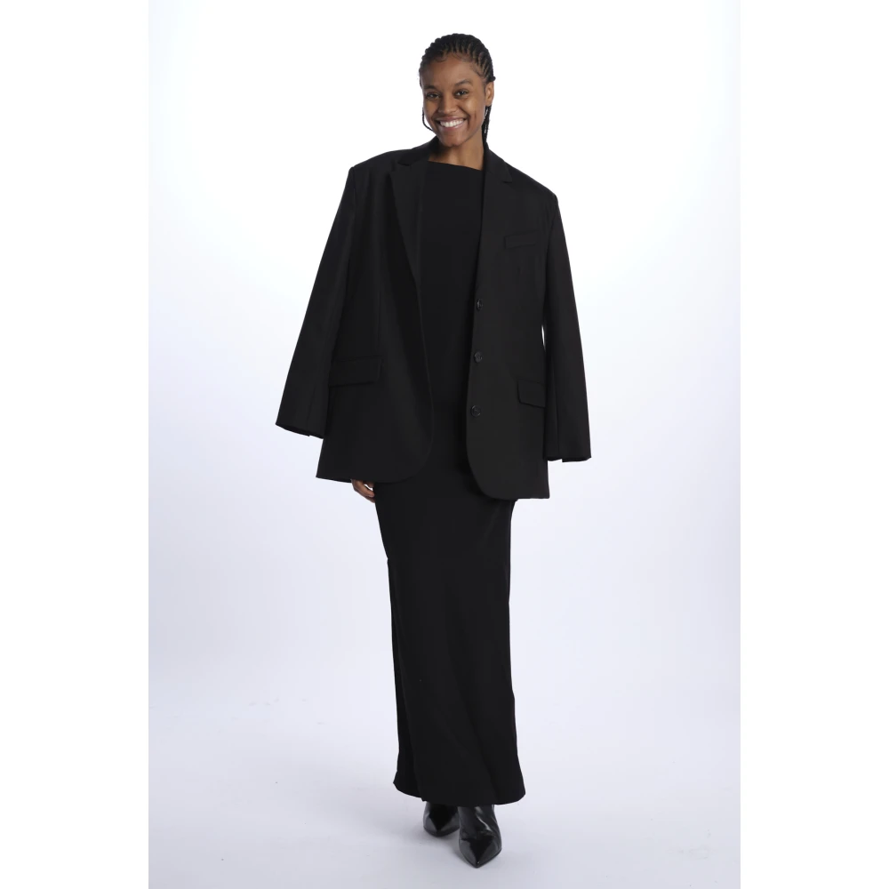Birgitte Herskind Zwarte Asymmetrische Jazz Jurk Black Dames