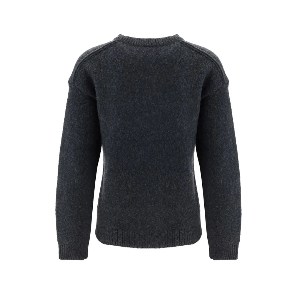 Burberry Geribbelde wollen trui met mêlee-patroon Black Heren