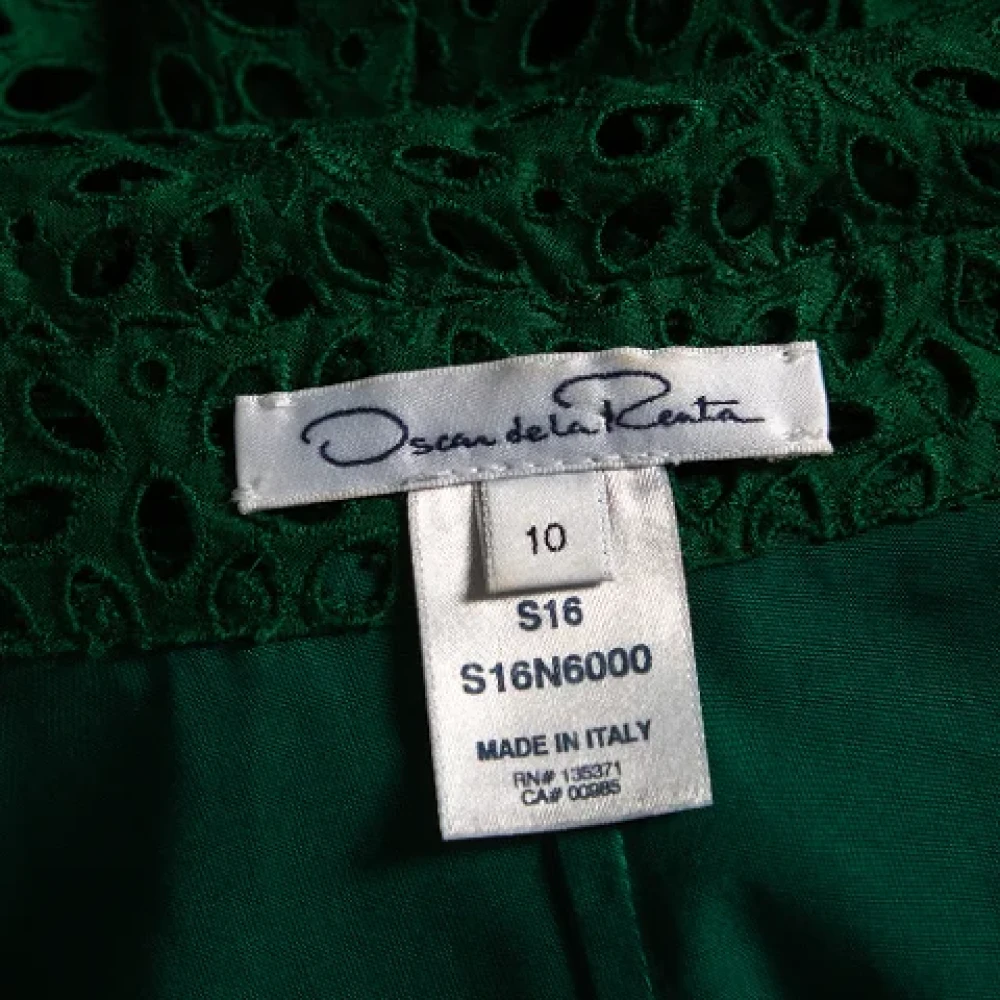 Oscar De La Renta Pre-owned Lace dresses Green Dames