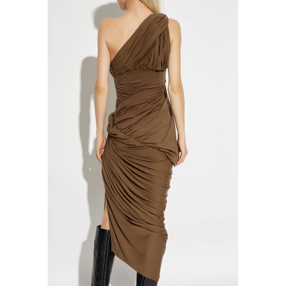Rick Owens Jurk Lido Brown Dames