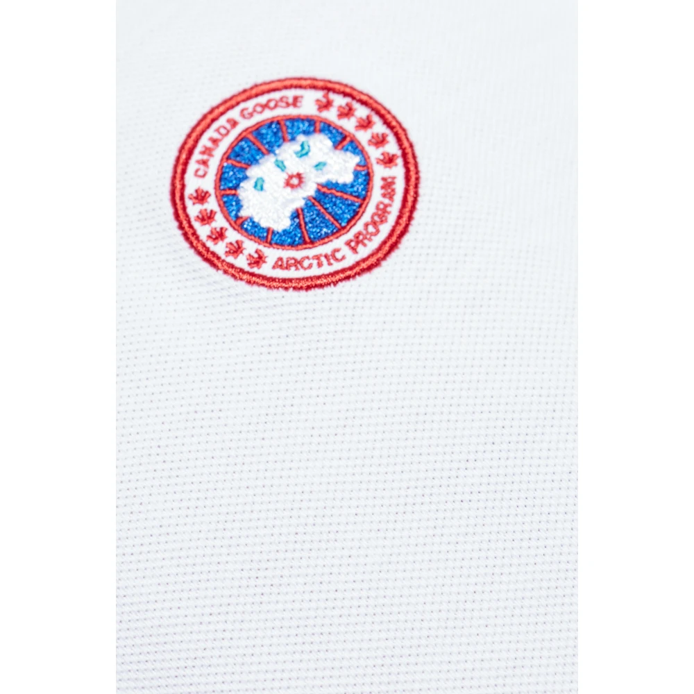 Canada Goose Polo met logopatch White Heren