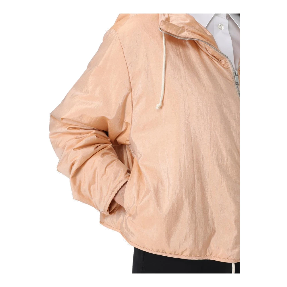 Jil Sander Zijden Zip-Up Hoodie Jas Pink Dames