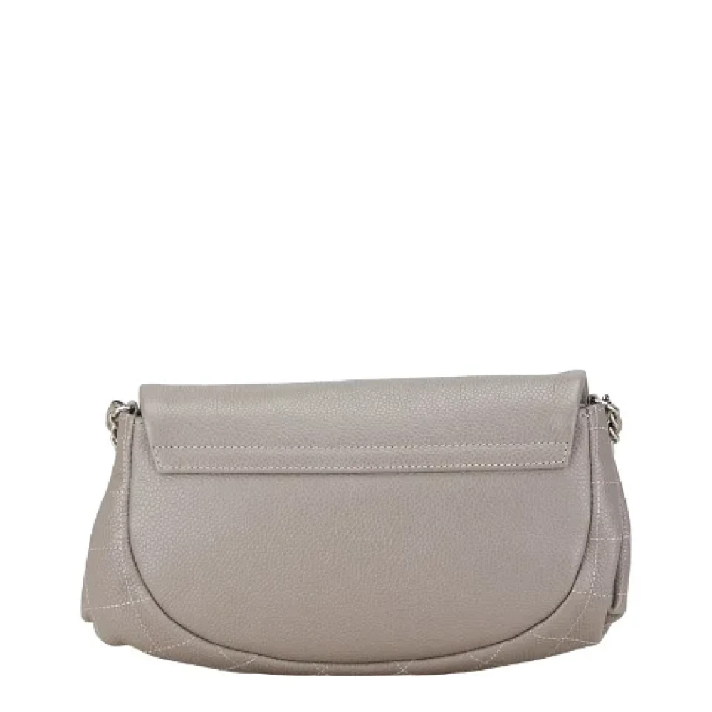 Chanel Vintage Pre-owned Leather chanel-bags Gray Dames