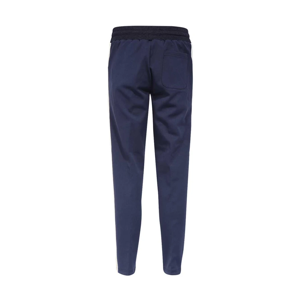 Les Deux Track Pants met Gebreide Inzetstukken Blue Heren