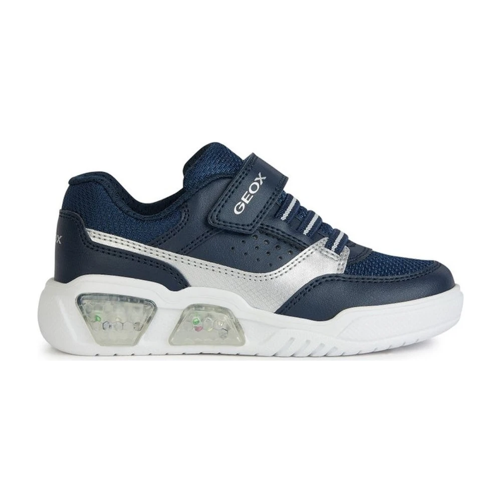 Geox Boys Blue Navy Silver Kids Trainers Size 29 Eu