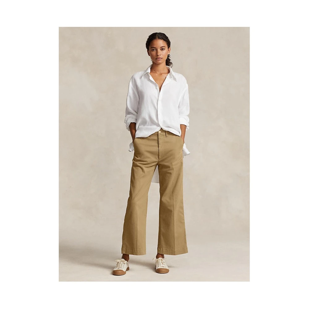 Ralph Lauren Stijlvolle Broeken voor Mannen Beige Dames