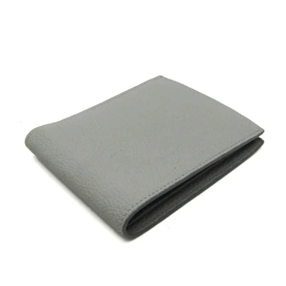 Salvatore Ferragamo Pre-owned Leather wallets Gray Heren