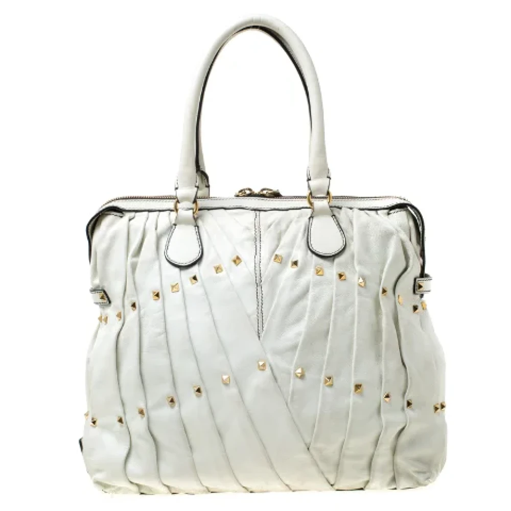 Valentino Vintage Pre-owned Leather totes White Dames