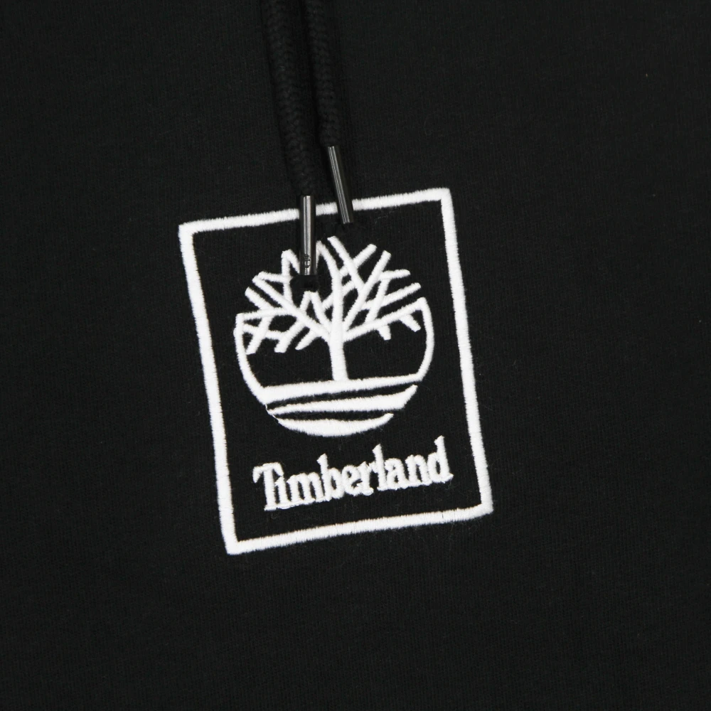 Timberland Zwarte Fleece Hoodie Jurk Black Dames
