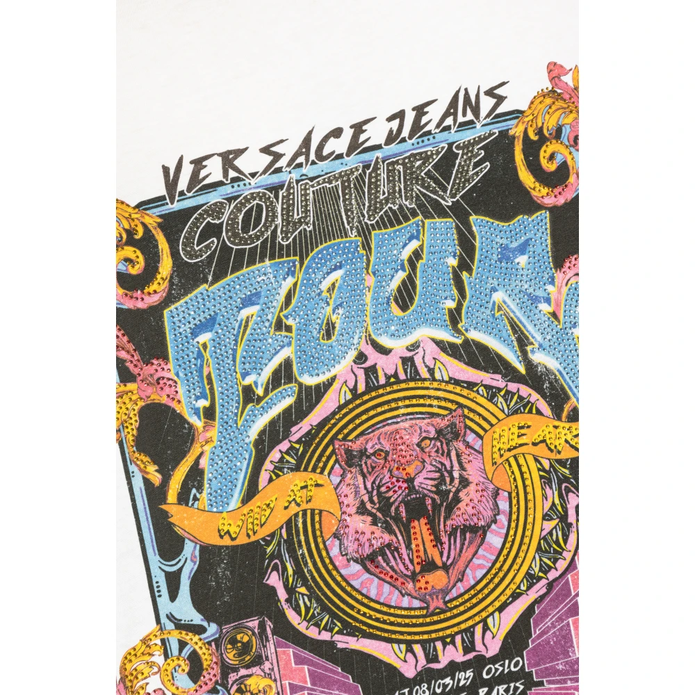 Versace Jeans Couture Bedrukt T-shirt White Heren