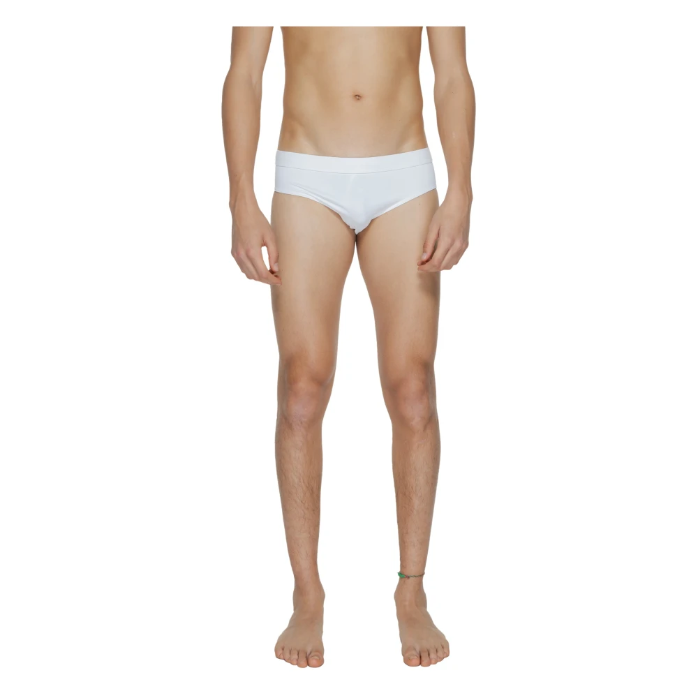 Calvin Klein Witte zwemkleding met elastaan en polyamide White Heren