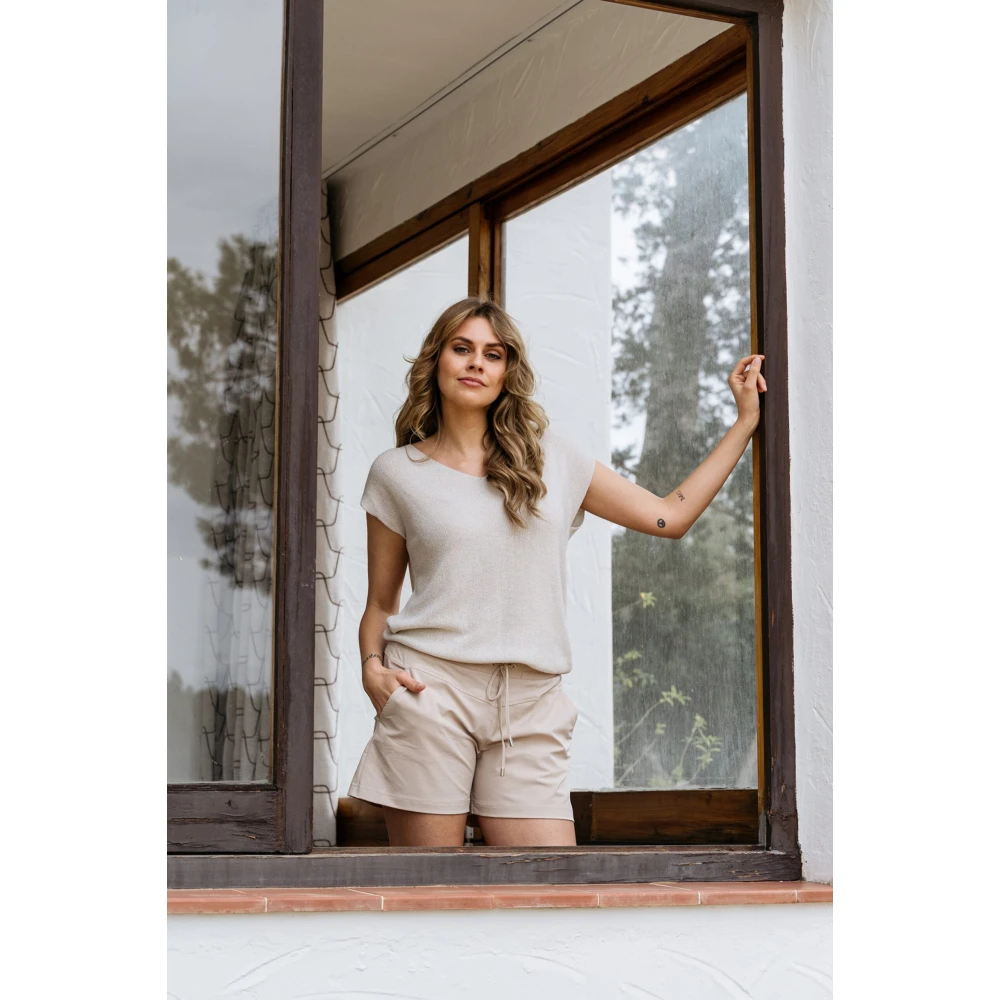 &Co Woman Shorts courts en jean Beige Dames