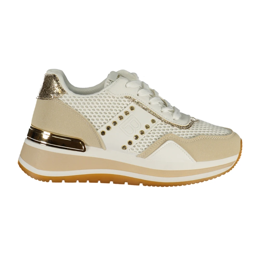 Laura Biagiotti Women's White Sneaker With Rhinestones