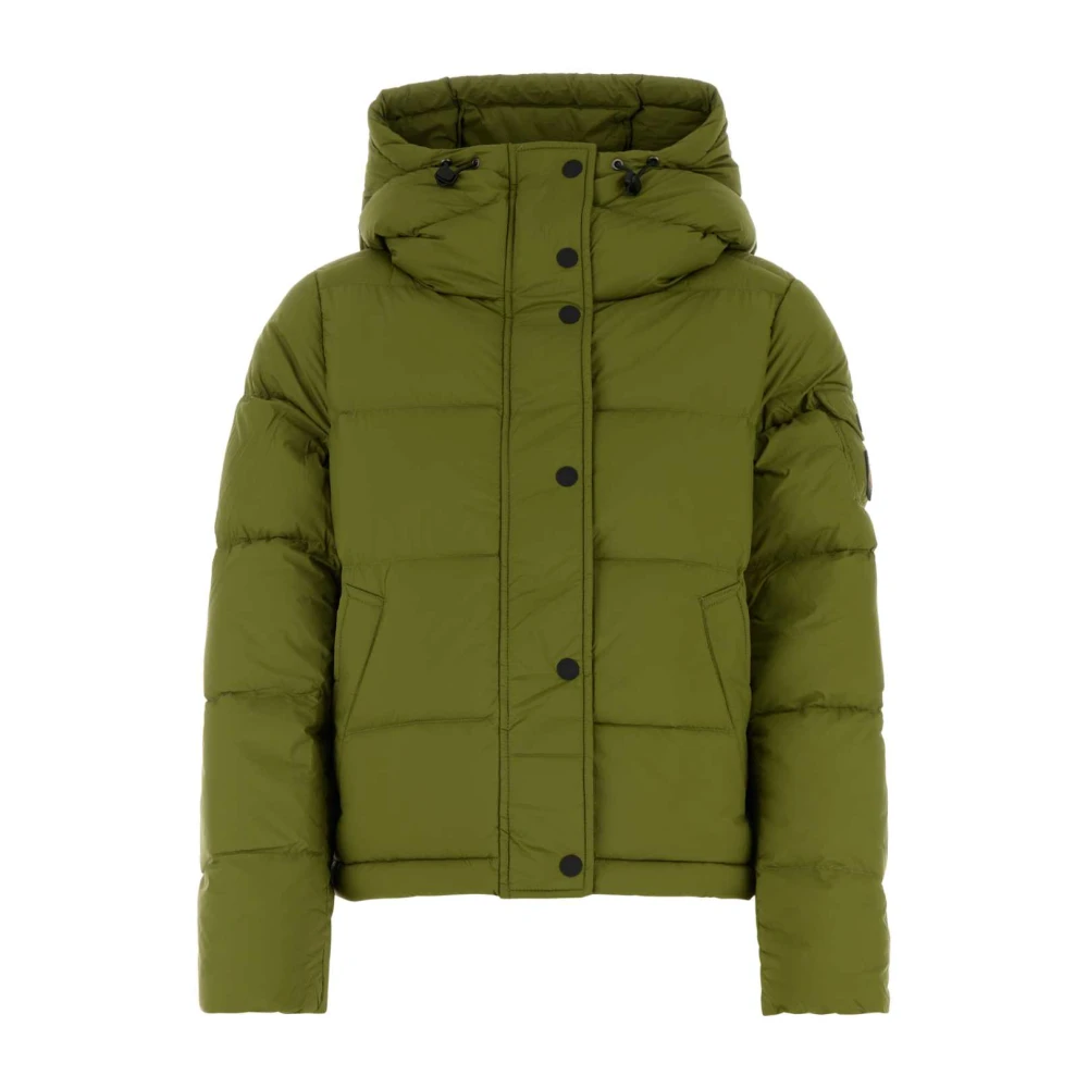 RefrigiWear Stijlvolle groene nylon donsjack Green Dames