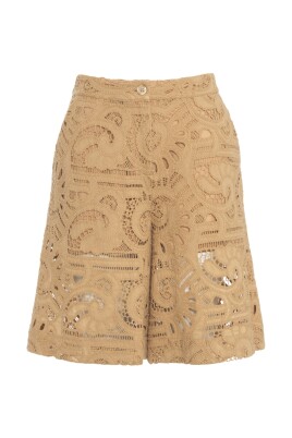 brown-bermuda-with-perforated-embroidery