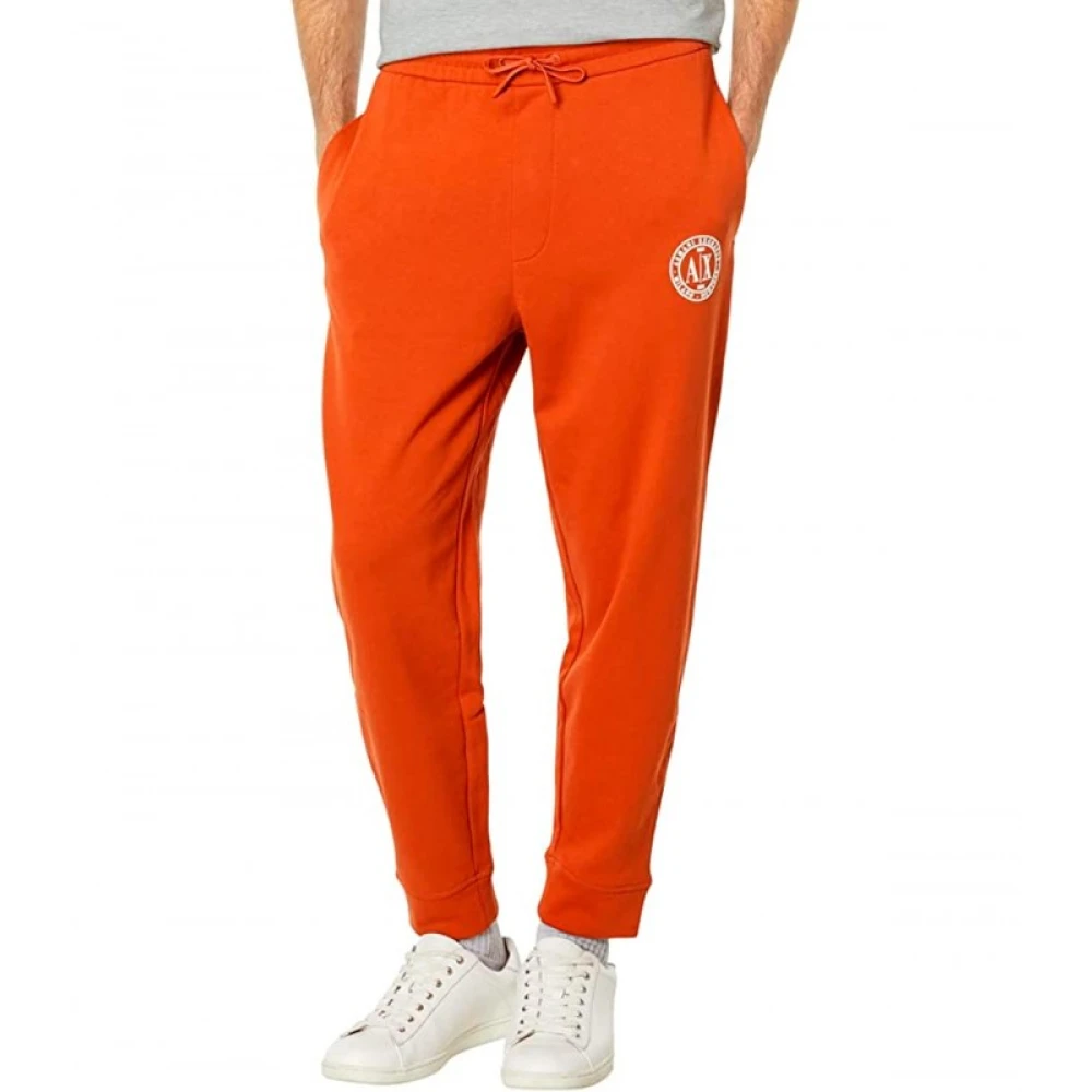 Armani Logo Broek in Levendig Oranje Orange Heren