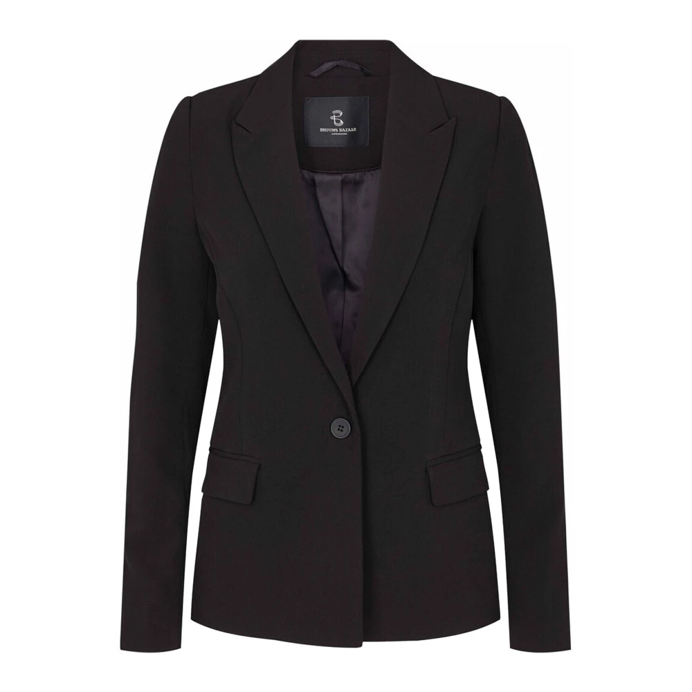 Bruuns Bazaar Black Blazers, Female, Xs, Blazer With Flap Pockets
