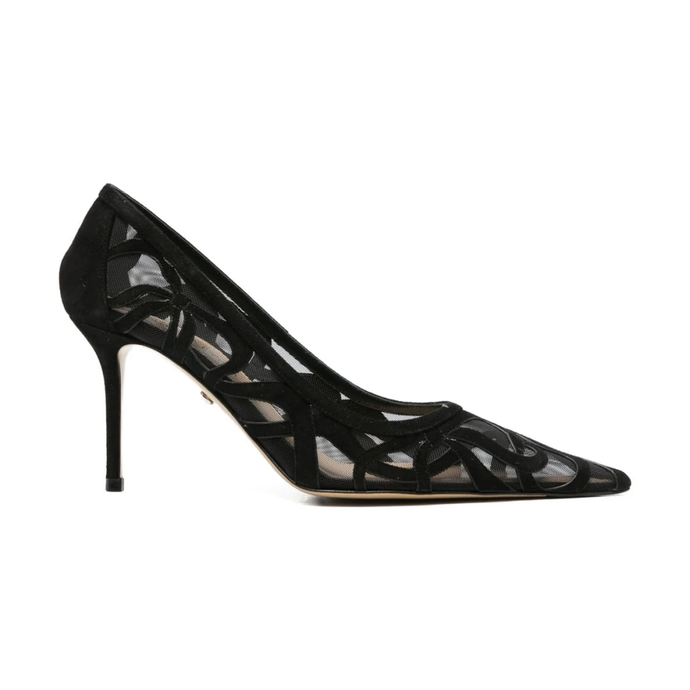 Mach & Mach Vrouw Zwart Schoenen Dames, 37 1/2 Eu, Suède, E Suède Strik Pumps